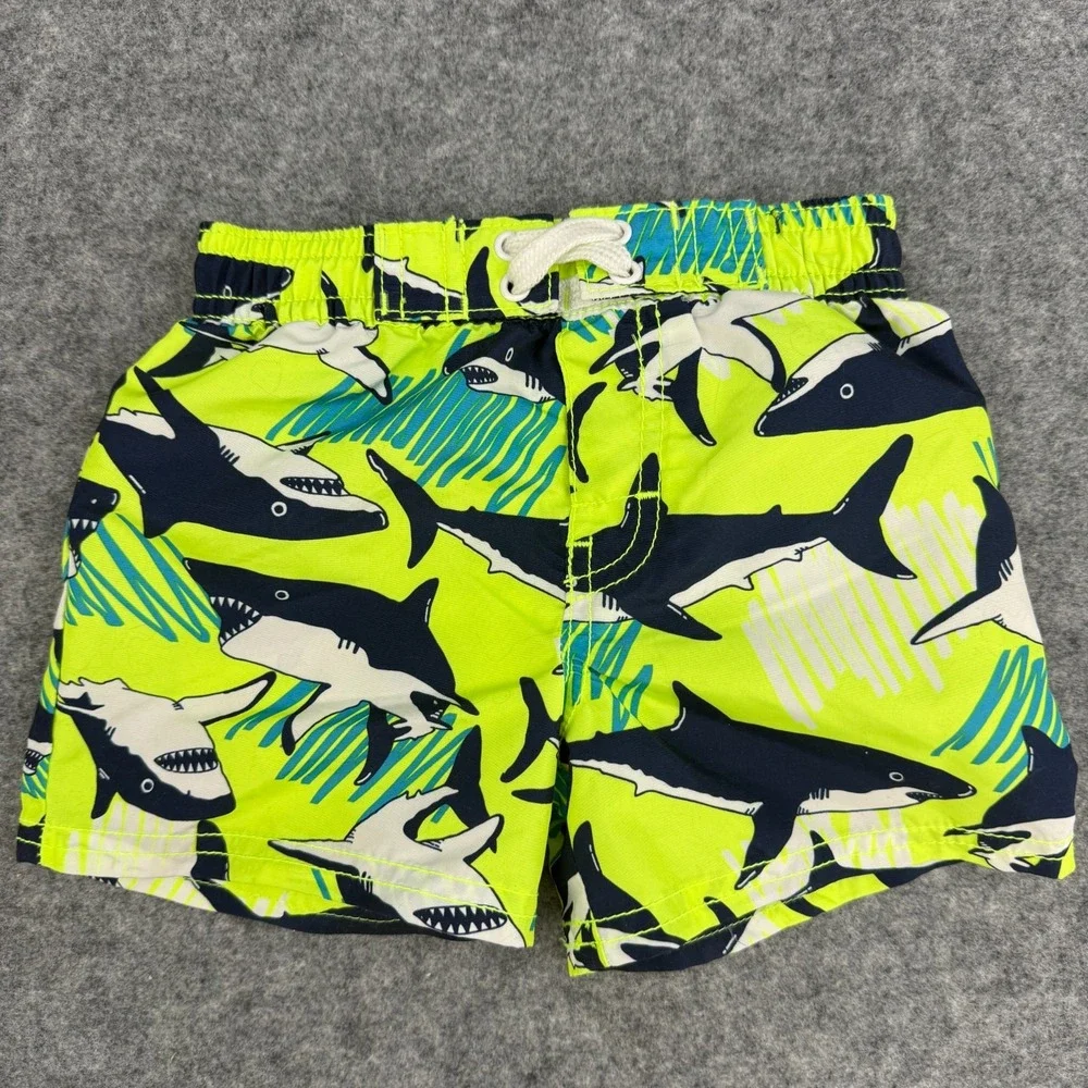 Osh Kosh B'gosh Boys 2pc Rashguard Swim‎ Short Set 18M Sharks Beach Water Ocean